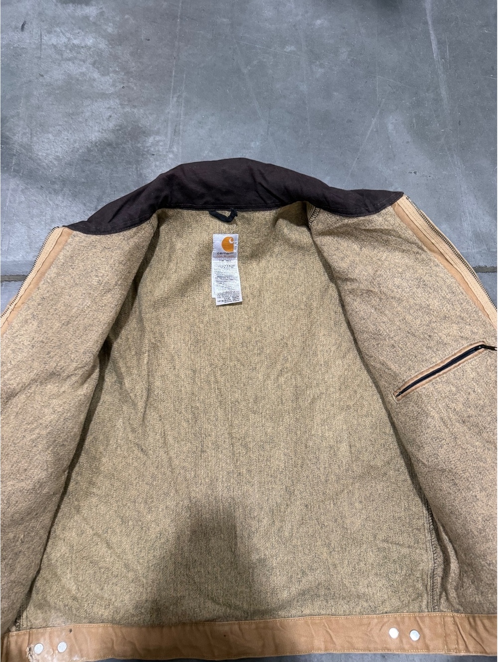 Vintage Carhartt WJ097 CML Women's Detroit Jacket Camel Tan Size Large - Picture 4 of 7